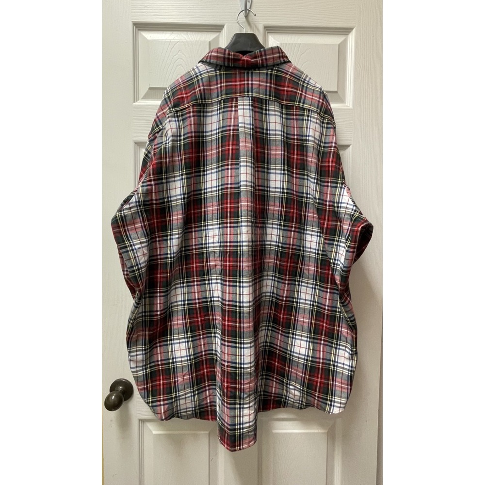 Ralph Lauren Shirt Mens 3XB Big Tartan Red/White Plaid Long Sleeve Flannel‎ - Picture 5 of 12